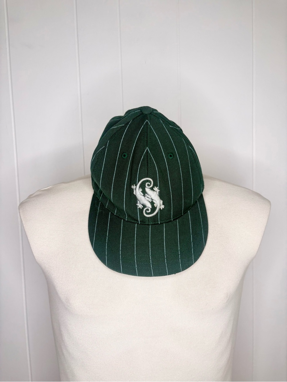 🦎SOBE Green Railroad Striped Hat VINTAGE y2K Wool Lifewater Merch Collectible